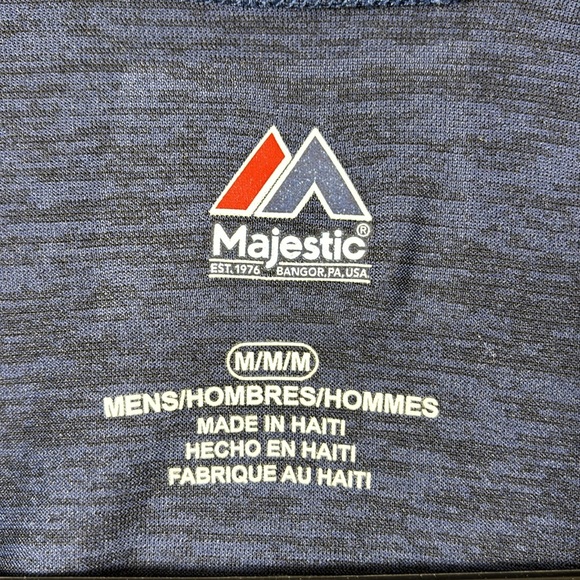 Majestic Denver Broncos Football Blue Heathered Long Sleeve | Size Medium - Picture 3 of 5